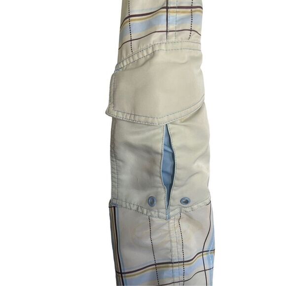 Kirra Mens Yellow Blue Plaid Surfer Board Short Size 36 - Picture 7 of 16